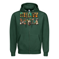 Sports Green show mom donkey Zipper Hoodie - BarkalooDesign