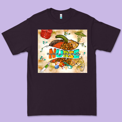 Fall Nurse Pumpkin Premium Tee Designed By Tumblerdesignbyshophia
