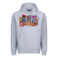 Heather Grey art teacher Premium Hoodie - RanaPortraitStore