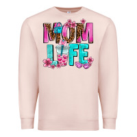 Pale Pink mom life Premium Sweatshirt - AdoDesignShop