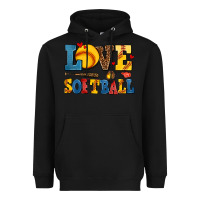 Love Softball Heavyweight Hoodie | Teevron