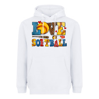 White love softball Heavyweight Hoodie - AdoDesignShop