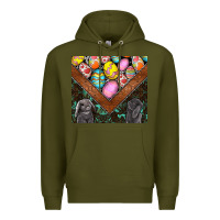 Army Green easter Premium Hoodie - CowhideDigitalArt