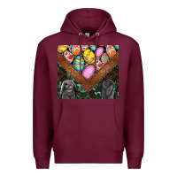 Burgundy easter Premium Hoodie - CowhideDigitalArt