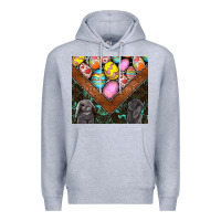 Heather Grey easter Premium Hoodie - CowhideDigitalArt