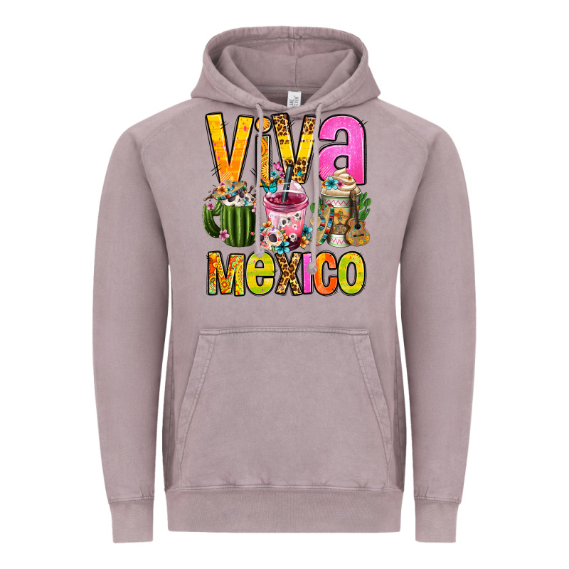 Viva Mexico Mexican Coffee Cups Vintage Hoodie by FaDigitalArtStudio | Teevron
