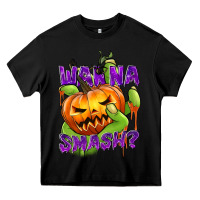 Black Wanna Smash? Heavy Core Tee - texasbilliewilder