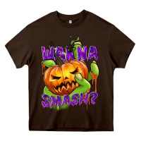 Chocolate Brown Wanna Smash? Heavy Core Tee - texasbilliewilder