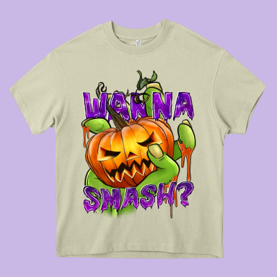 Wanna Smash? Heavy Core Tee Designed By Texasbilliewilder