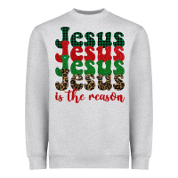 Heather Grey jesus is the reason Heavyweight Sweatshirt - BarkalooDesign