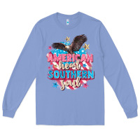 Colony Blue American heart southern soul 4th of july Long Sleeve Tee - FaDigitalArtStudio