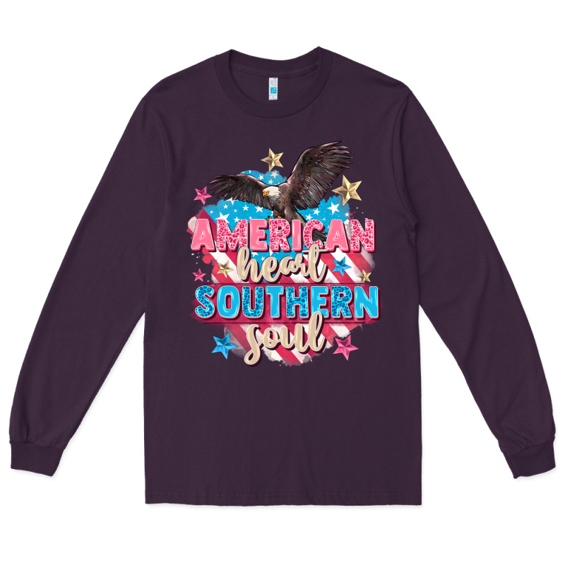American Heart Southern Soul 4th Of July Long Sleeve Tee by FaDigitalArtStudio | Teevron