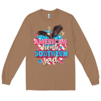 Toasted Coconut American heart southern soul 4th of july Long Sleeve Tee - FaDigitalArtStudio