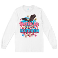 White American heart southern soul 4th of july Long Sleeve Tee - FaDigitalArtStudio