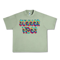 Oil Green summer vibes tie dye doodle Urban Heavy Tee - CowCowDesign