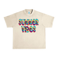 Sandshell summer vibes tie dye doodle Urban Heavy Tee - CowCowDesign