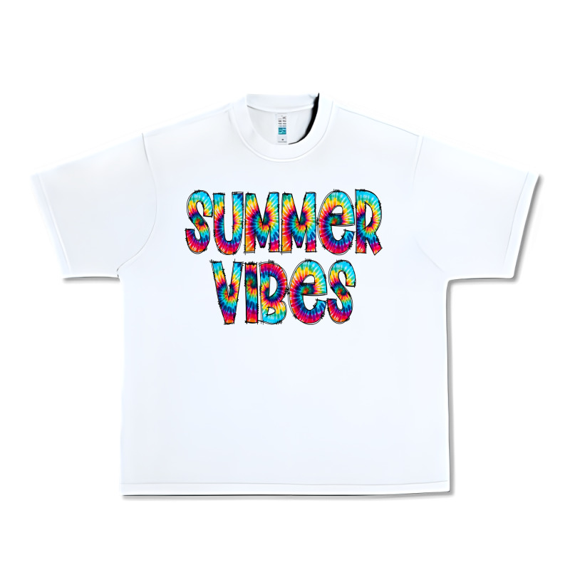 Summer Vibes Tie Dye Doodle Urban Heavy Tee by CowCowDesign | Teevron