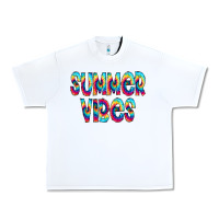 White summer vibes tie dye doodle Urban Heavy Tee - CowCowDesign