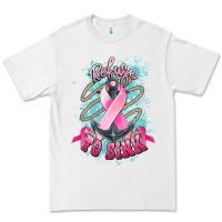 White Refuse to sink Cancer anchor Cancer Awareness Premium Tee - HowdyJamesFarm