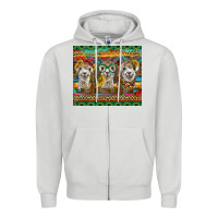 Dove Grey alpacas Zipper Hoodie - BarkalooDesign
