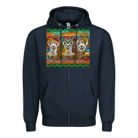 Navy alpacas Zipper Hoodie - BarkalooDesign