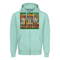 Seafoam alpacas Zipper Hoodie - BarkalooDesign