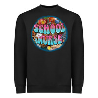 Black western groovy school nurse Heavyweight Sweatshirt - BarkalooDesign