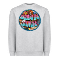 Western Groovy School Nurse Heavyweight Sweatshirt | Teevron