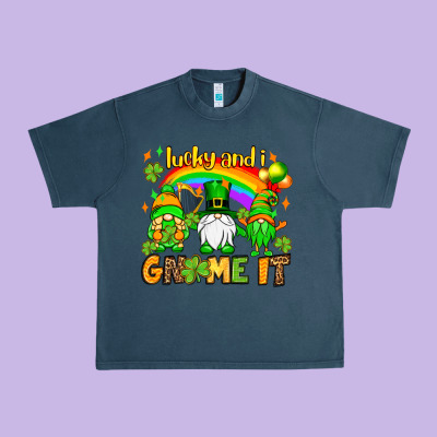 St. Patrick's Lucky And I Gnome It Urban Heavy Tee Designed By Oliviacreatesart