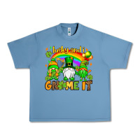 Pebble Blue St. Patrick's Lucky and i gnome it Urban Heavy Tee - OliviaCreatesArt