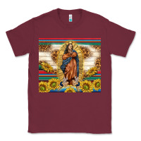 Burgundy our lady of guadalupe Classic Tee - TumblerDesignByShophia