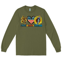Army Green Fatih love freedom Long Sleeve Tee - FaDigitalArtStudio