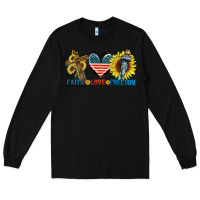 Black Fatih love freedom Long Sleeve Tee - FaDigitalArtStudio