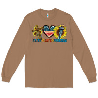 Toasted Coconut Fatih love freedom Long Sleeve Tee - FaDigitalArtStudio