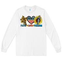White Fatih love freedom Long Sleeve Tee - FaDigitalArtStudio