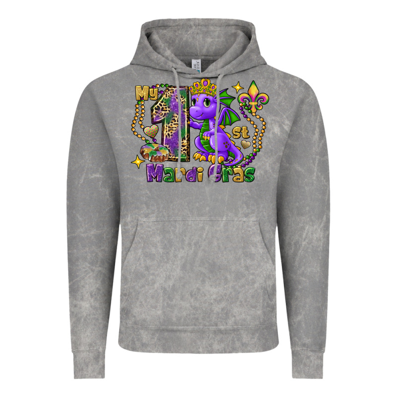 Dragon My First Mardi Gras Vintage Hoodie by FaDigitalArtStudio | Teevron