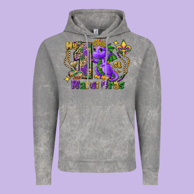 Dragon My First Mardi Gras Vintage Hoodie Designed By Fadigitalartstudio