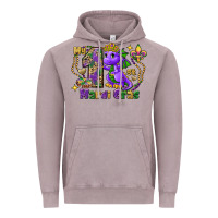 Vintage Zinc Dragon my first Mardi Gras Vintage Hoodie - FaDigitalArtStudio