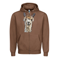 Chestnut alpaca Zipper Hoodie - BarkalooDesign