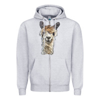 Heather Grey alpaca Zipper Hoodie - BarkalooDesign