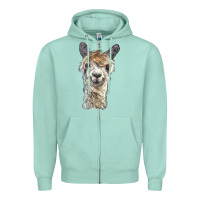 Seafoam alpaca Zipper Hoodie - BarkalooDesign