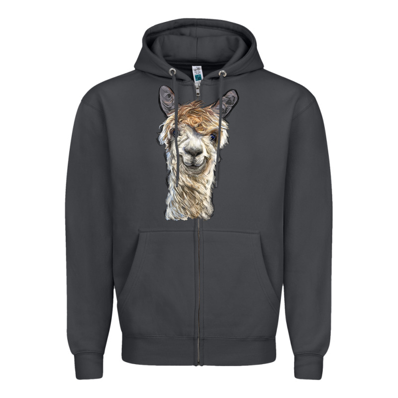 Alpaca Zipper Hoodie by BarkalooDesign | Teevron