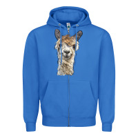 True Royal alpaca Zipper Hoodie - BarkalooDesign