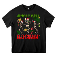 Black Jingle bell rockin' Heavy Core Tee - NancyCooperArtShop