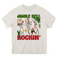 Cream Jingle bell rockin' Heavy Core Tee - NancyCooperArtShop