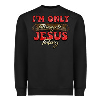 Black i'm only talking to jesus today christmas Heavyweight Sweatshirt - BarkalooDesign