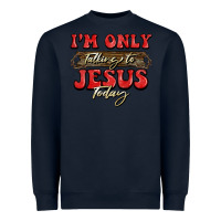 Navy i'm only talking to jesus today christmas Heavyweight Sweatshirt - BarkalooDesign