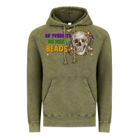 Vintage Olive On tuesdays we wear beads skull Vintage Hoodie - FaDigitalArtStudio