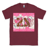 Burgundy nurse rn Classic Tee - TumblerDesignByShophia