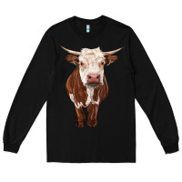Black hereford cow Long Sleeve Tee - RanaPortraitStore